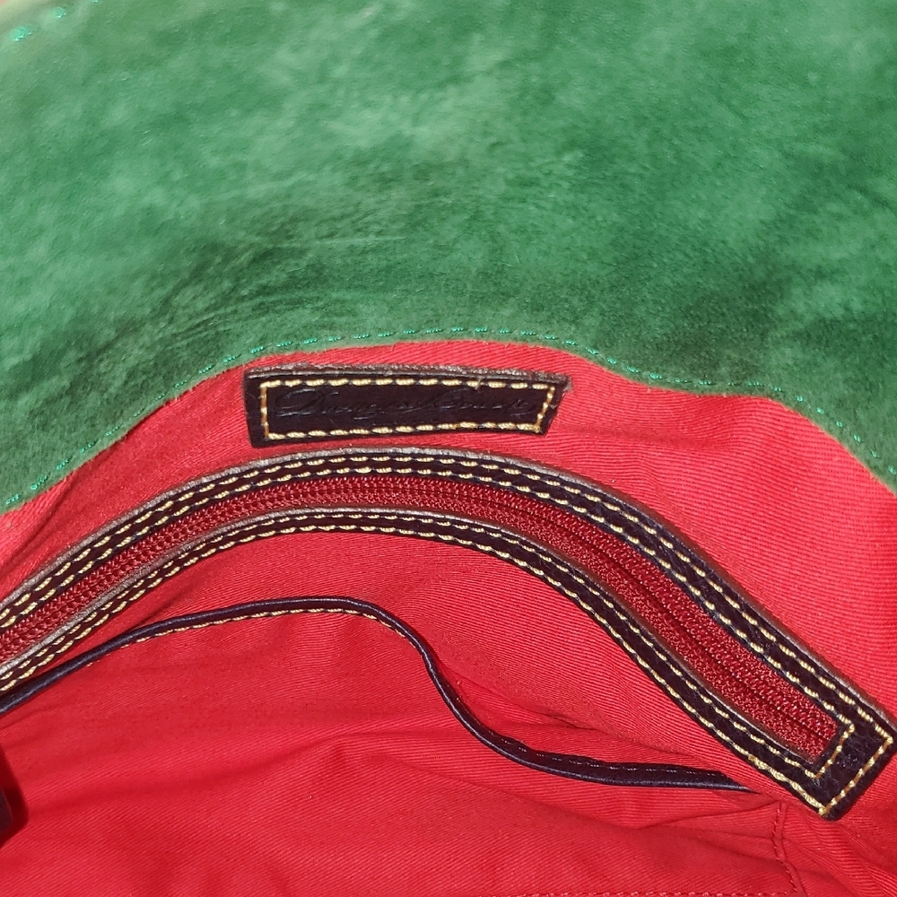 Dooney & Bourke dark navy Leather Shoulder Bag with Brown Trim and Gold Hardware - Picture 8 of 16